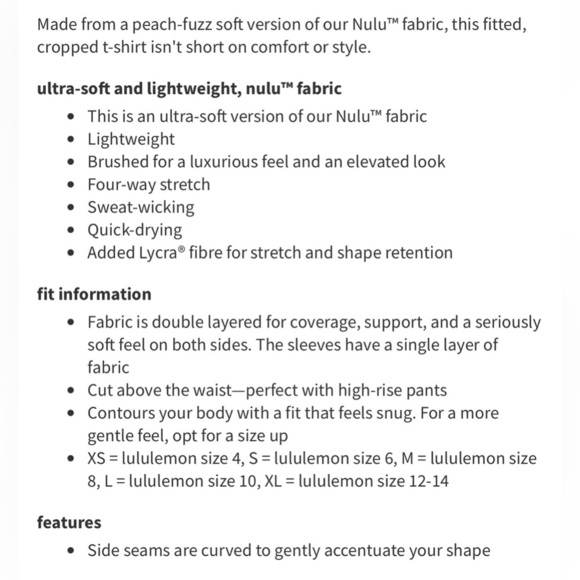 Lululemon Wundermost Ultra-Soft Nulu Crewneck Cropped T-Shirt in Light Ivory - Picture 3 of 5